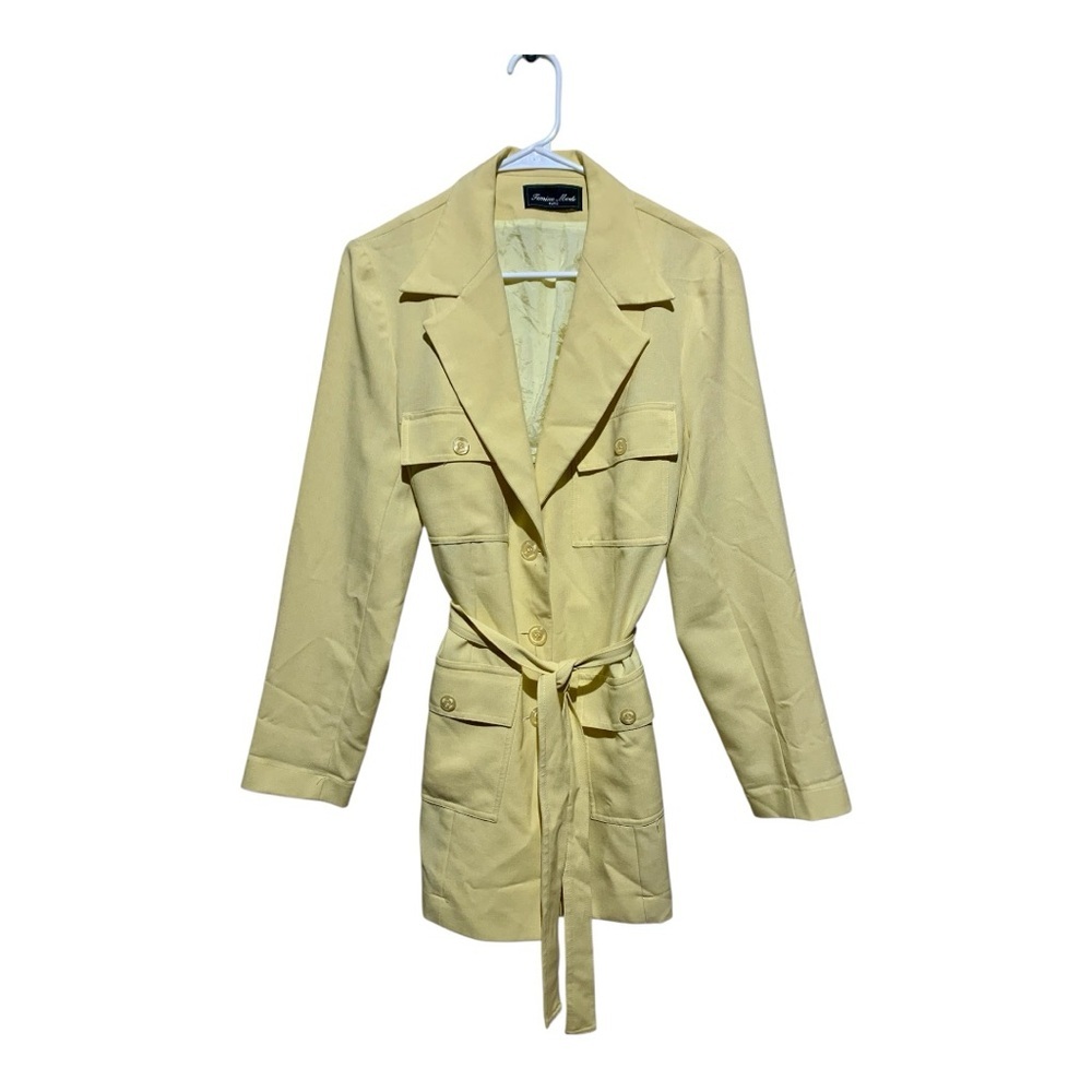 Demi a Mode Paris Double Breasted Belted Coat Size Small